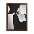 Framed Poster - Minimalist Black & White Fashion Portrait