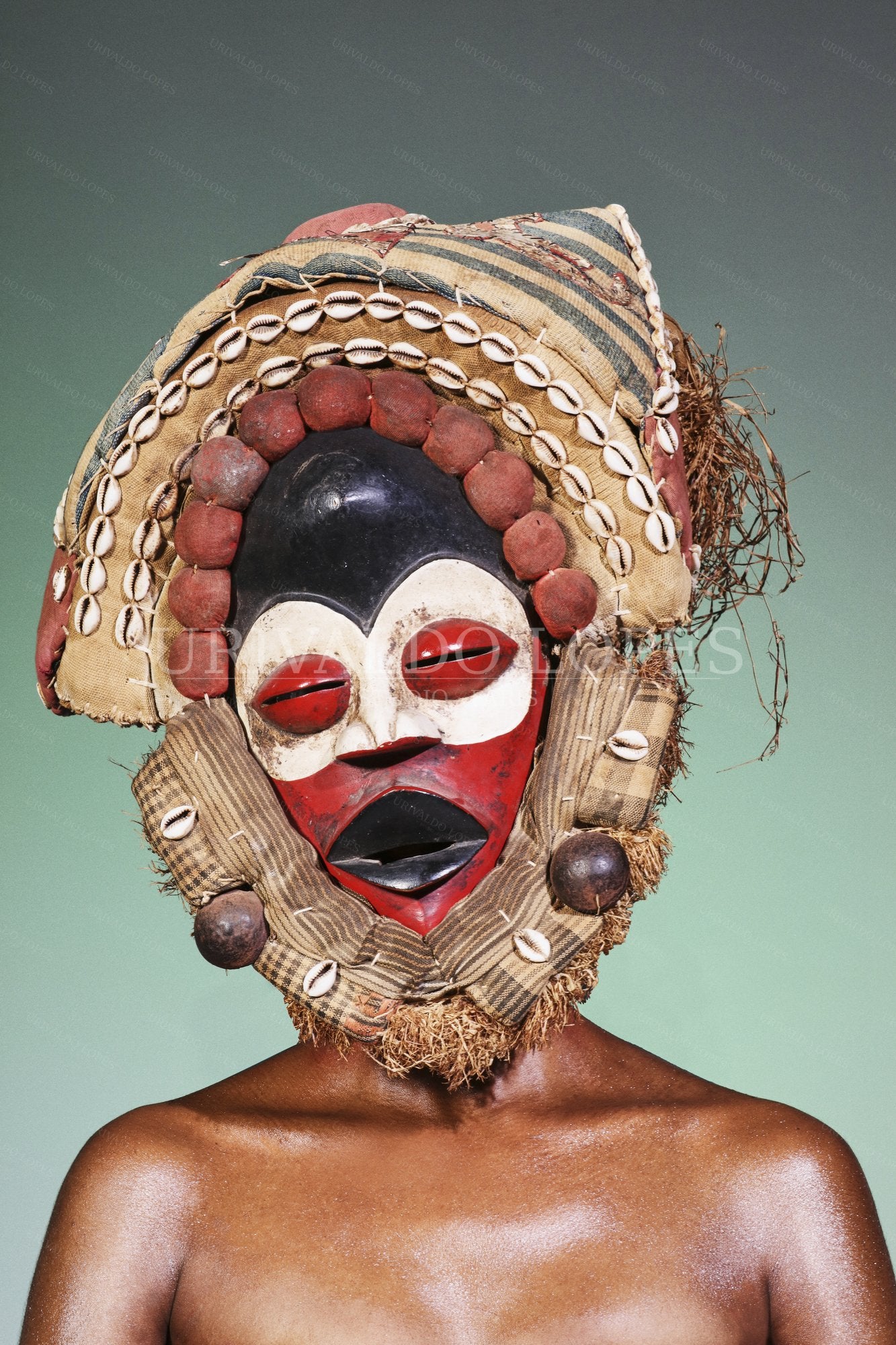 Mask, Cowries, Red